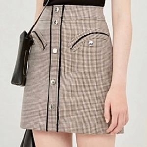 Maje Mini Skirt Made in France |Houndstooth Print | Sz EU40/ US 8 Medium |